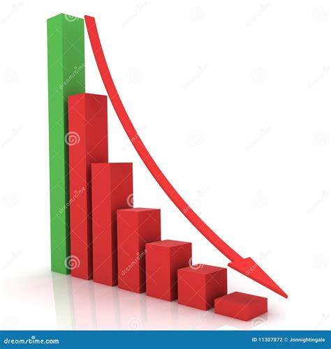 business chart showing decrease stock illustration illustration  data savings