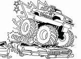 Monster Truck Coloring Pages Trucks Printable Bigfoot Colouring Digger Grave Drawing Color Tow Kids Boys Fire Engine Sheets Games Semi sketch template