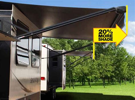 solera  xl power rv awning  wide extra long  projection white fade lippert