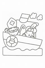 Sinterklaas Sint Piet Kleurplaten Pieten Pakjesboot Peuters Stoomboot Afbeeldingen Downloaden Jarig Zentangle Knutselen Tekenen Printen Kleuters Leukvoorkids Oefen Uitprinten Animaatjes sketch template