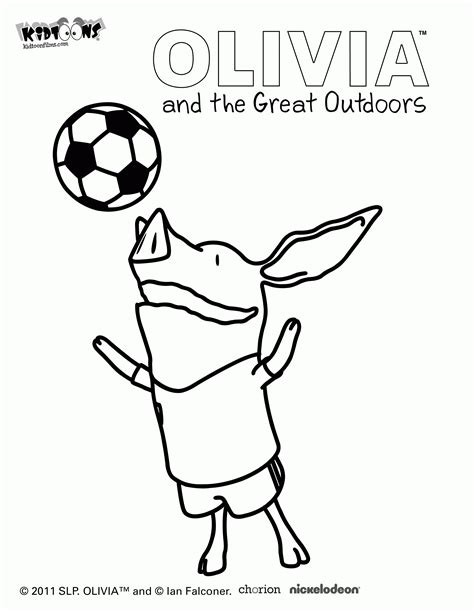 olivia  pig coloring page coloring home