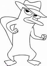 Ferb Phineas Agent Hoof Hate Coloring Dr sketch template