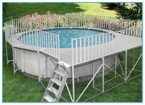 ground aluminum pool deck home improvement