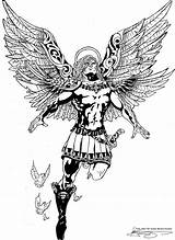 Archangel Michael Drawing архангел Deviantart Getdrawings Angels источник Yahoo Search sketch template