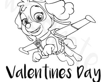 valentine coloring pages paw patrol paw patrol valentines coloring