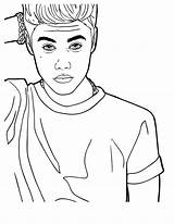 Justin Bieber Coloring Pages Confused Drawing Looking Cartoon Colouring Color Print Printable Colorings Netart Getdrawings Getcolorings Search sketch template