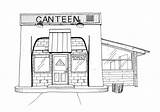 Canteen sketch template