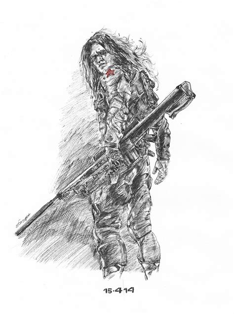 winter soldier  sketch  eikraemferwouche  deviantart