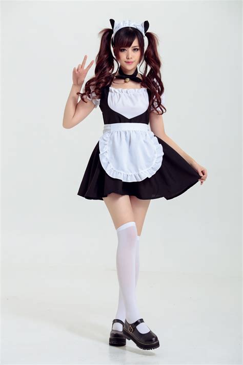 cute anime cat bell maid dress claasic cosplay costume girls kawaii