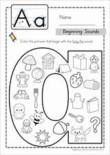 Beginning Sounds Color Preschool Kindergarten Letter Lowercase Version Activities Vowels Coloring Pages Long Teacherspayteachers Homework Worksheets Alphabet Letters Learning Aa sketch template
