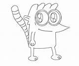 Rigby Chibi Coloring Pages sketch template
