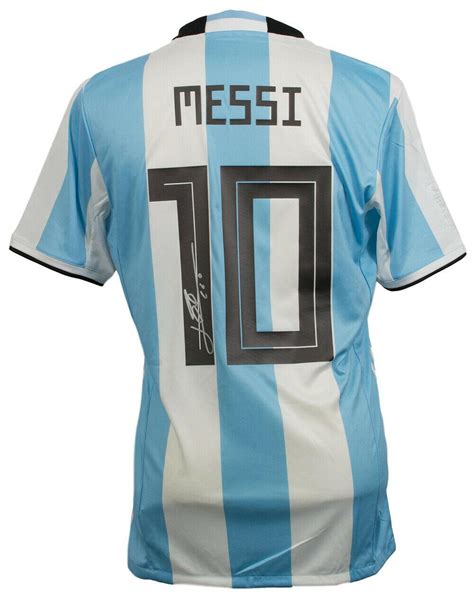 Autographed Lionel Messi Jersey Adidas Home Large Coa Authentic Signed