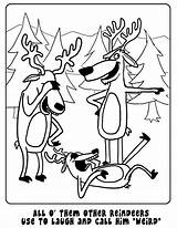 Redneck Randolph Reindeer Hillbilly Coloring Pages Christmas Template sketch template