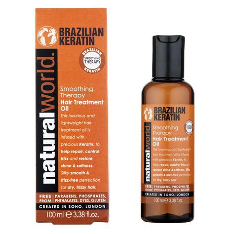 natural world brazilian keratin oil smoothing therapy hair treatment ml ebay