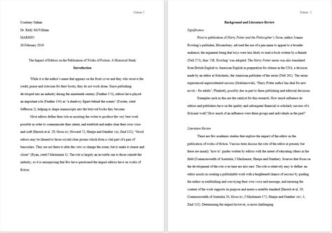 style subheadings    format research paper template