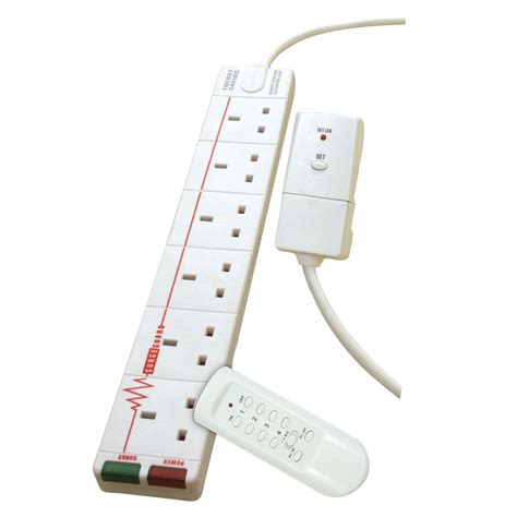 masterplug  socket   internal extension lead  remote  white departments diy  bq