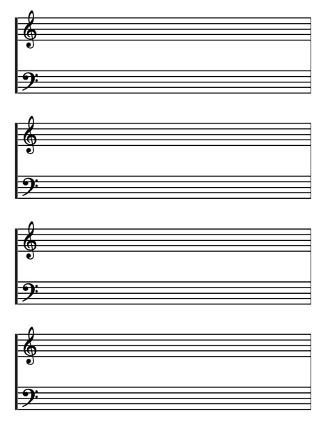 print staff paper  desired clef  notation practice test