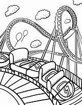Roller Coaster Kermis Feria Rusa Montaña Kleurplaten Rusas Montañas Coasters Amusement Activities Achterbahn Ausmalen Diversiones Topkleurplaat Incorporating Ideen Russes Atracciones sketch template