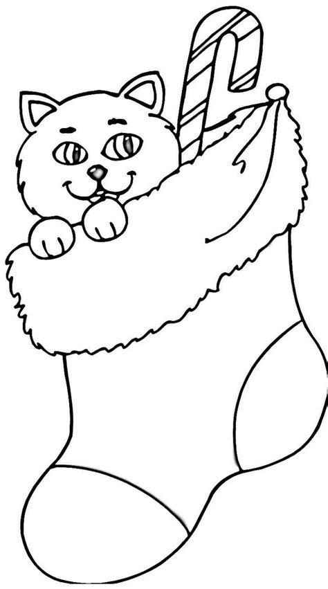 coloring pages christmas stocking coloring home