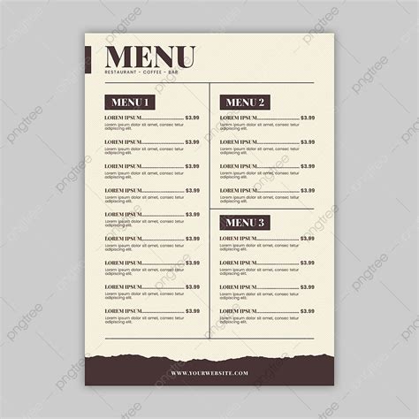 gambar template menu restoran templat   gratis  pngtree