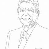 Reagan Ronald Coloring Pages People Famous President American Bush George Printable Hellokids Nixon Richard Father Obama sketch template