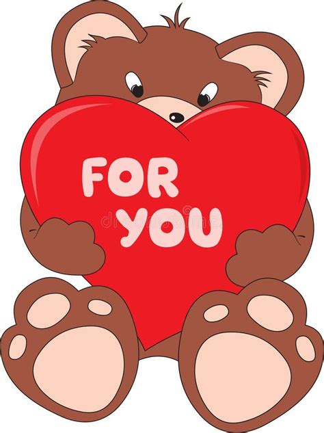 teddy bear holding heart stock photo image