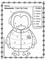Winter Preschool Color Number Penguin Numbers Printable Kindergarten Fun Worksheets Coloring Printables Math Know Pages Kids Activities Answers Teacherspayteachers Animals sketch template