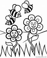 Coloring Bee Pages Flowers Flower Bees Coloring4free Spring Kids Cute Color Printable Attitudes Wasps Hornets Elimination Nests Guaranteed Off Sheet sketch template