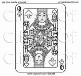 Spades Queen Playing Illustration Card Royalty Clipart Atstockillustration Vector 2021 sketch template
