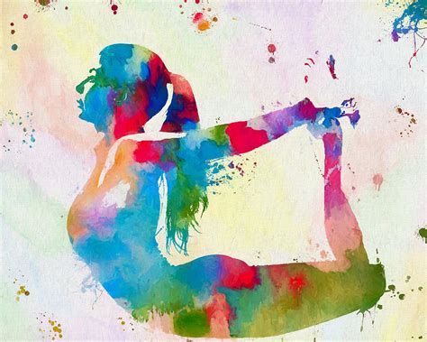 yoga pose paint splatter  painting   sproul
