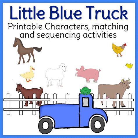 blue truck animal printables printable word searches