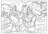 Jesus Coloring Baptized Pages Printable Large sketch template