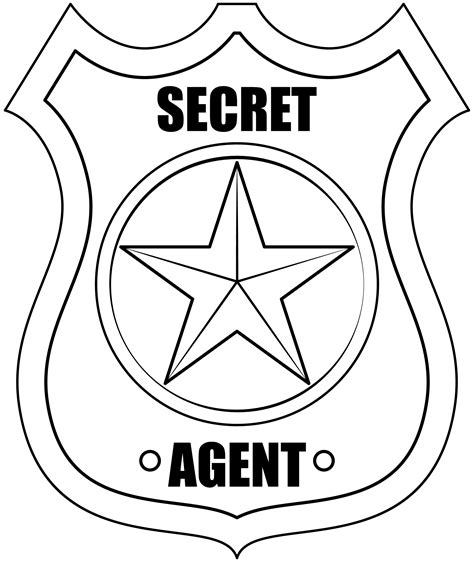 secret agent badge printable template  printable papercraft templates