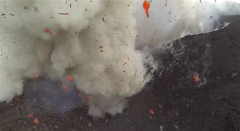 phantom drone captures  incredible footage   erupting volcano petapixel