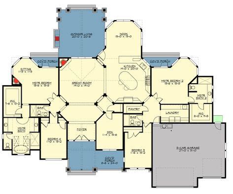 plan jd mountain craftsman   master suites   house plans floor plans dream