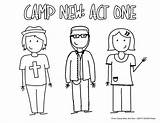 Coloring Act Camp Pages sketch template