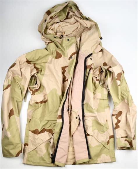 milita cold wet weather gen  ecwcs desert goretex parka jacket ls ebay