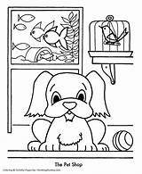 Coloring Pages Shopping Pet Store Christmas Kids Clipart Sheets Sheet Cartoon Animals Children Honkingdonkey Clip Library Meaning Fun These Great sketch template