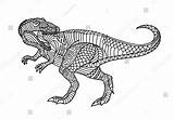 Allosaurus Carcharodontosaurus sketch template
