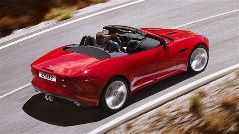jaguar  type  red cars roof supercars road speed