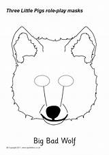 Mask Wolf Pigs Masks sketch template