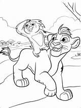 Coloring Lion Guard Kion Pages Disegni Bunga Printable Book Roi Coloriage Banga Info sketch template