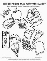 Food Coloring Colorear Para Bad Comida Alimentos Chatarra Pages Artículo Uteer sketch template