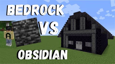 obsidian house vs bedrock house minecraft against gamingwith