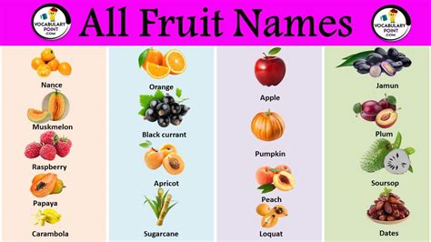 tropical fruit names archives vocabulary point