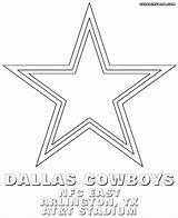 Coloring Cowboys Dallas Pages Book Nfl Logos sketch template
