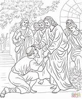 Jesus Heals Centurion Servant Coloring Bible Pages Bartimaeus Adult sketch template