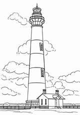 Lighthouse Coloring Bodie Carolina Island North Supercoloring Credit Printable sketch template