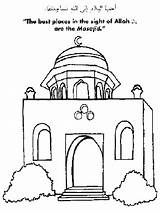 Mosque Colorear Boyama Edificios Mezquita Hadis Baslar Hayatin Tadi Resimleri sketch template