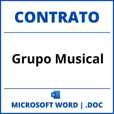contrato de grupo musical word